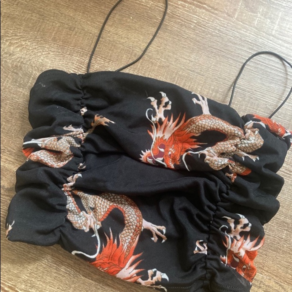 Dragon crop tube top